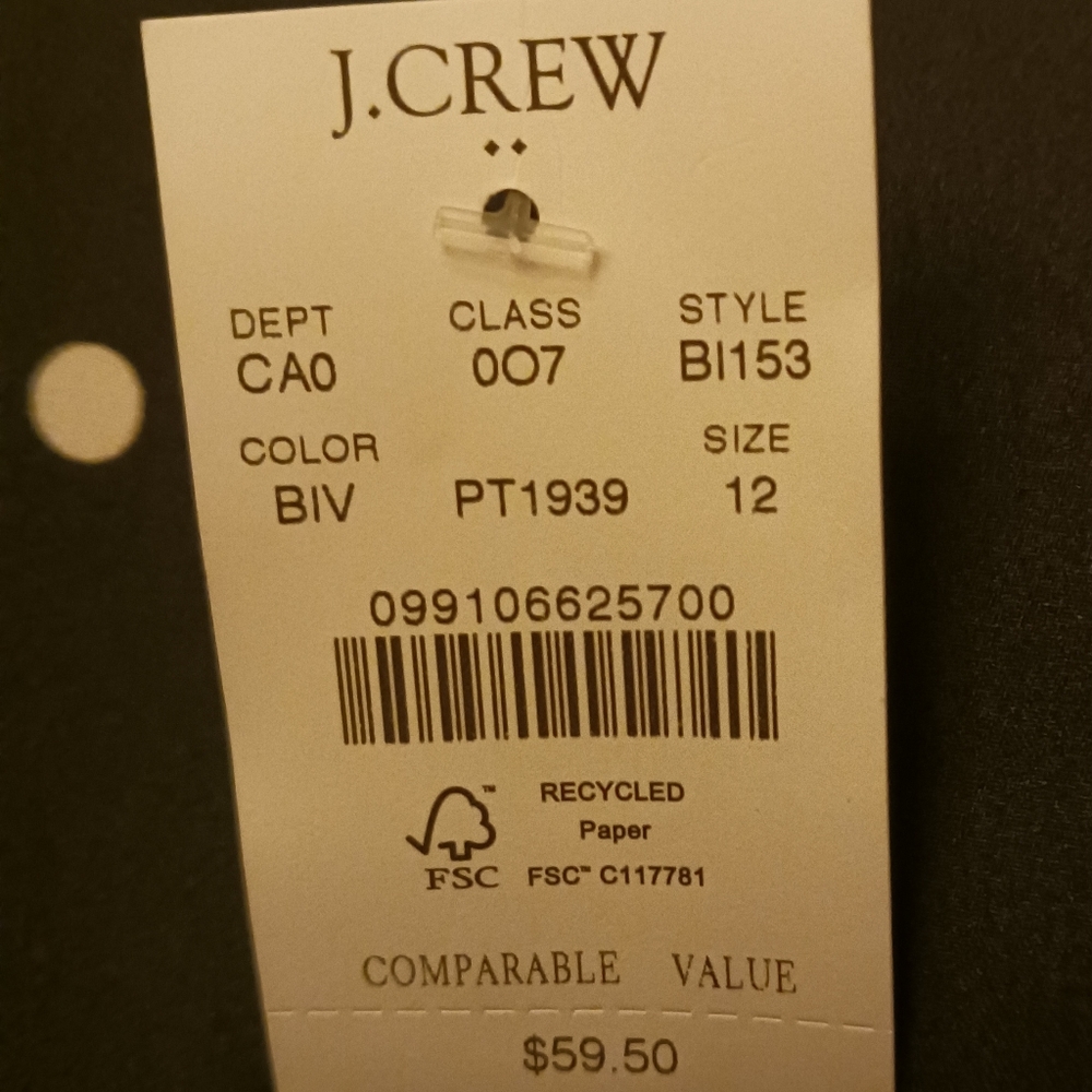 J Crew Black with White Polka Dot Camisole Size 12 - Picture 8 of 8